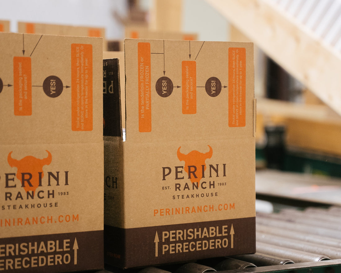 Image of Perini Ranch shipping operation for Mesquite Smoked Peppered Beef Tenderloin