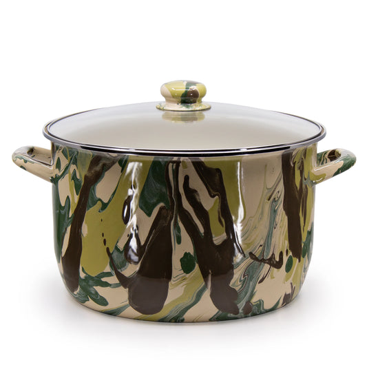 Camouflage Enamelware, 18qt Stock Pot