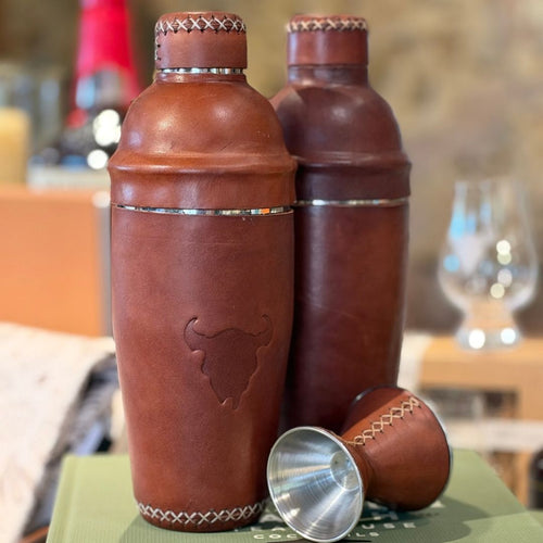 Bati Leather Shaker with Jigger