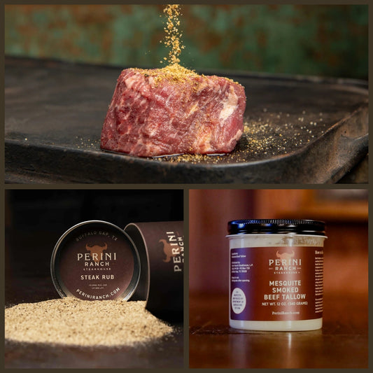 Beef, Certified Angus Beef, Perini Ranch Steakrub, Prime Filet, Best Beef in TexAS, Mail Order Beef, Beef By mail, best beef gifts, Tom Perini, Real Texas Food, Buffalo Gap, TX