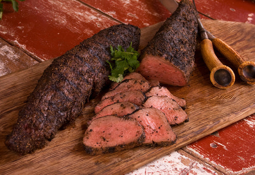 Mesquite Smoked Peppered Beef Tenderloin